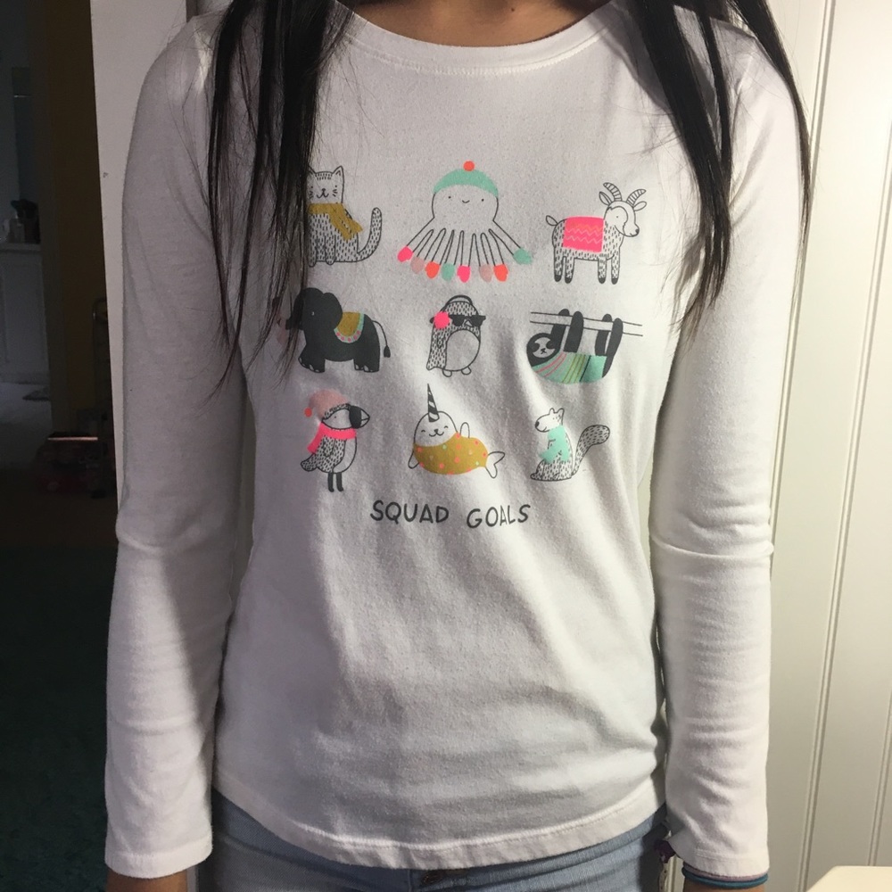 Cat & Jack White Long Sleeve Shirt